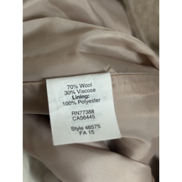 J Crew The Pencil Skirt Size 8 Medium Wool Tan Brown Lined Preppy Professional - Picture 4 of 5